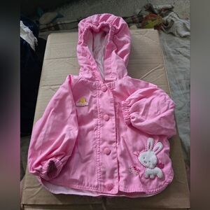 Carters 3-6 Months Pink Jacket With Bunny And Peep, Good Condition